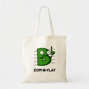 Bolsa Tote Zom-B-Flat Dia de as Bruxas engraçado Zombie Music