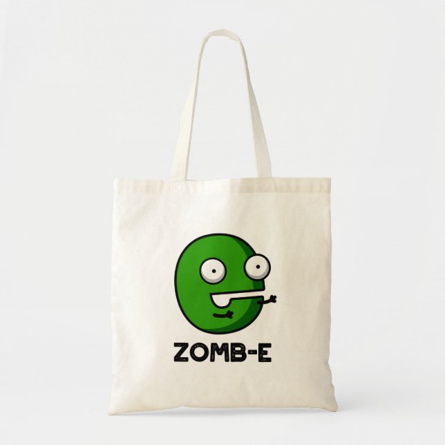 Bolsa Tote Zomb-E Dia de as Bruxas engraçado Zombie Alphabet  (Frente)