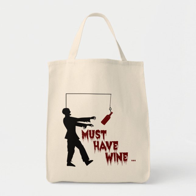 Bolsa Tote Zombie Deve Ter Vinho (Frente)