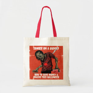Bolsa Tote Zombie Em Um Halloween De Orçamento