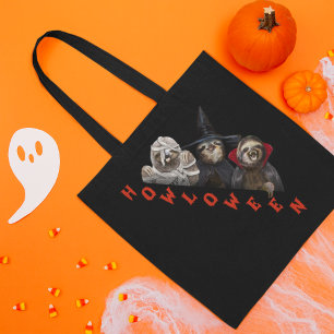 Bolsa Tote Zombie Sloth Happy Halloween, bruxa Vampira Spooki