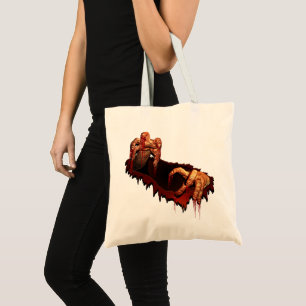 Bolsa Tote Zombie Tote Bag Halloween Gory Zombie Bag