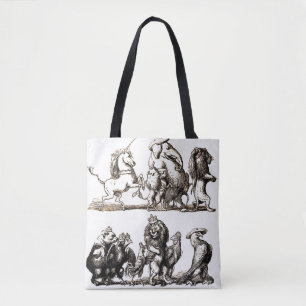 Bolsa Tote Zoo do Leão de Elefante de Corte Animal