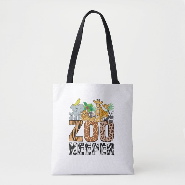 Bolsa Tote Zookeeper Costume Zebra Impressão Afro-Africano (Frente)
