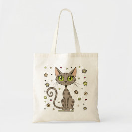 Bolsa Tote Zoomy Zara Floral Tabby Cat