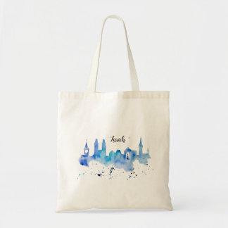Bolsa Tote Zurich Skyline blue Tragetasche