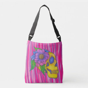 Bolsa transversal ou Tote com estampa de caveira R