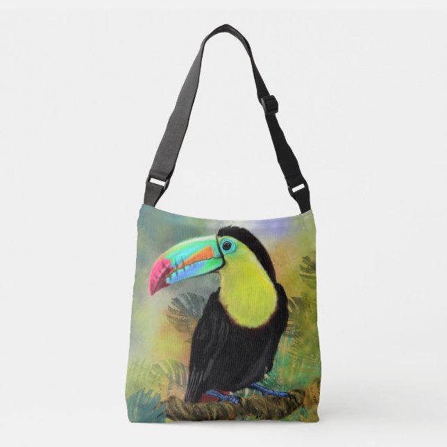Bolsa transversal ou Tote de Pássaro Toco Tucano T (Frente)