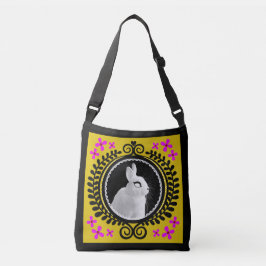 Bolsa transversal / Tote Ombro de Coelho Branco Es