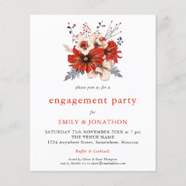 Bolsa Vermelha de Orçamento Festa de noivado Convi