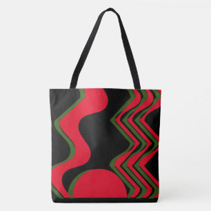 BOLSA VERMELHO PRETO E VERDE