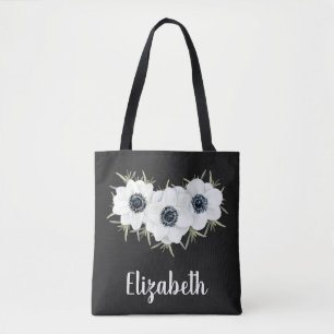 Bolsas de Casamento Botânico de Anêmonas Pretas e