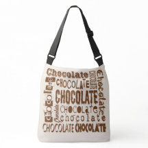 Bolsas de Corpo com Arte de Tipografia de Chocolat