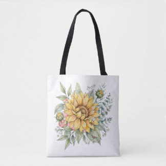 Bolsas de jardim em aquarela de girassol Abelha Me