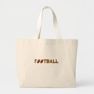 Bolsas de mão com a palavra FUTEBOL em marrom