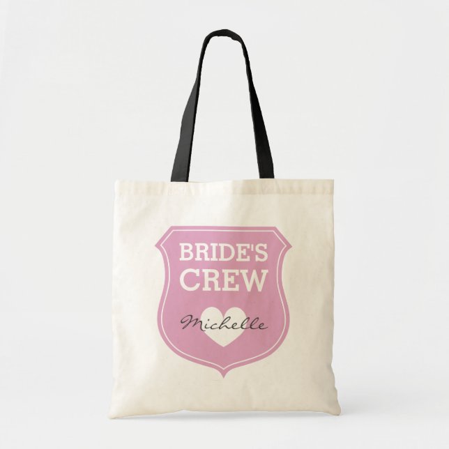Bolsas de mão cor-de-rosa personalizadas para a eq (Frente)