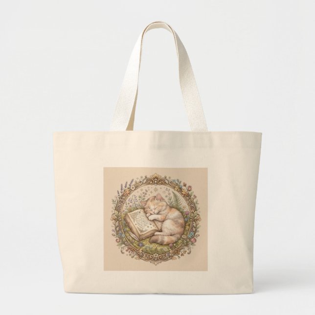 Bolsas de mão de gato adorável sonolento (Frente)