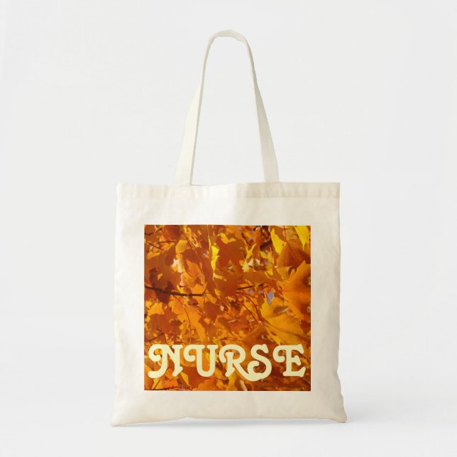 Bolsas de Mão para ENFERMEIRA Folhas de Outono Lar (Frente)