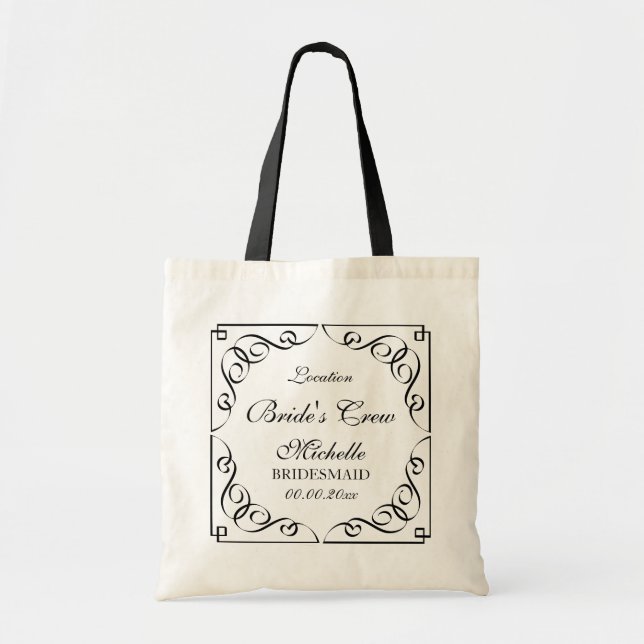 Bolsas de mão personalizadas para a equipe da noiv (Frente)
