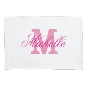 Bolsas de monograma personalizadas, de cor rosa