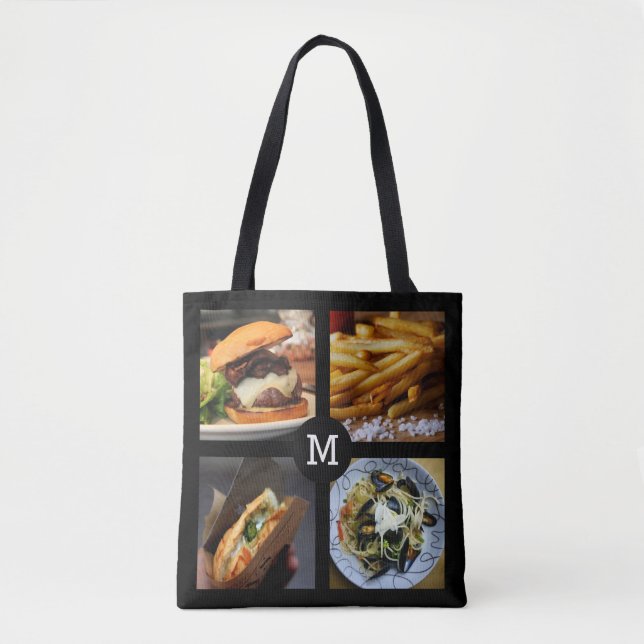 Bolsas de monograma personalizadas de foodie (Frente)