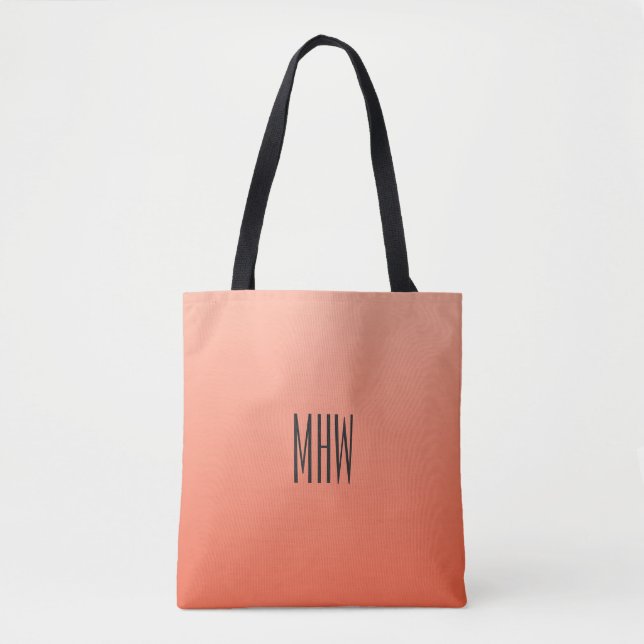 Bolsas de monograma personalizado de gradiente de  (Frente)