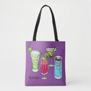 Bolsas de nomes personalizados dos Cocktails de Ve