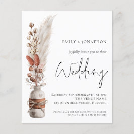 Bolsas de Orçamento Código QR Convite de Casamento