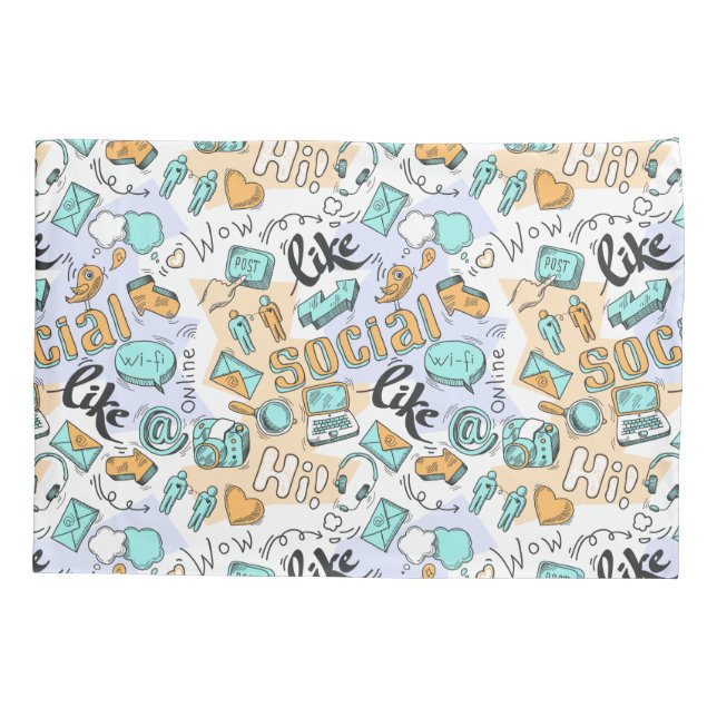 Bolsas de padrão de mídia social (Verso)