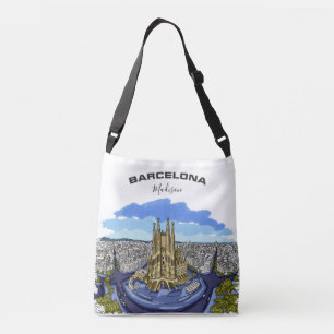 Bolsas de tote com nome personalizado da Barcelona
