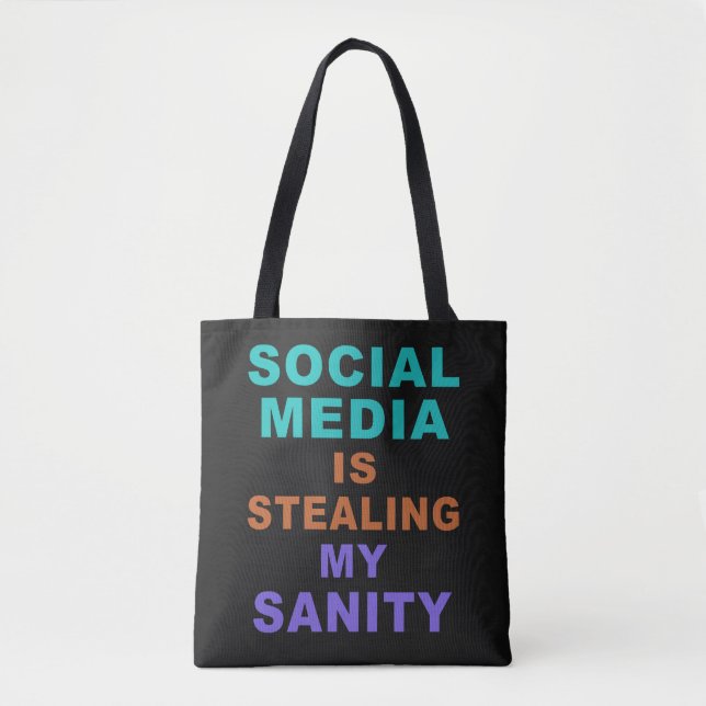 Bolsas engraçadas de "Mídia Social" (Frente)