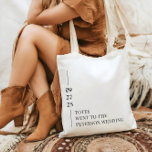 Bolsas foram para a bolsa de boas-vindas<br><div class="desc">Prepare-se para o seu grande dia e mande seus ilustres convidados para casa com nosso prêmio de casamento totalmente personalizável, "bolsas foram ao casamento". Esta design apresenta sua data de casamento como um doce presente e obrigado. Este design pode ser usado como um pacote criativo de boas-vindas no seu grande...</div>
