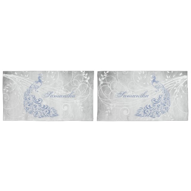 Bolsas Personalizadas Pavão Azul Claro (Frente - conjunto)