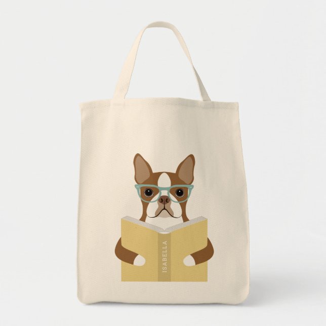 Bolsas Tote de Boston Terrier (Frente)