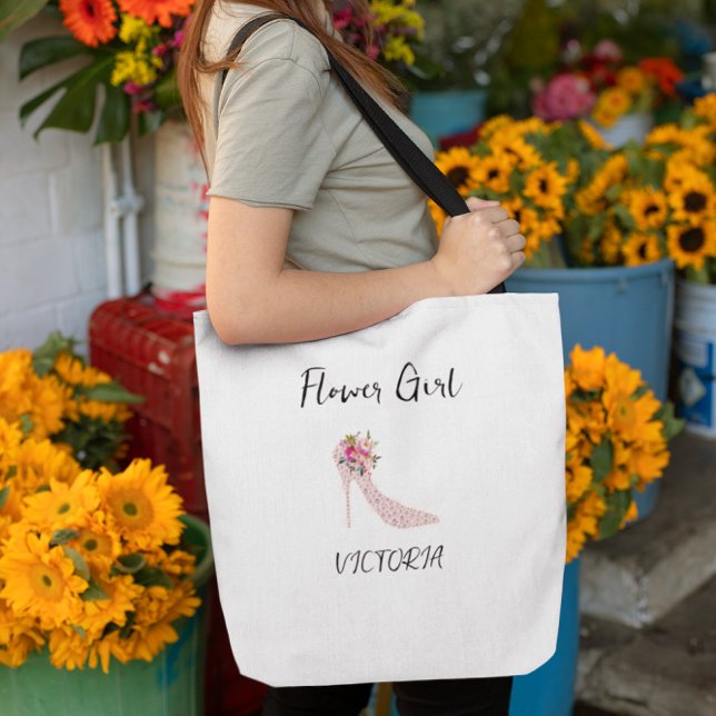 Bolsas Tote de Chuva de Noiva com Saltos Altos Ros (Criador carregado)