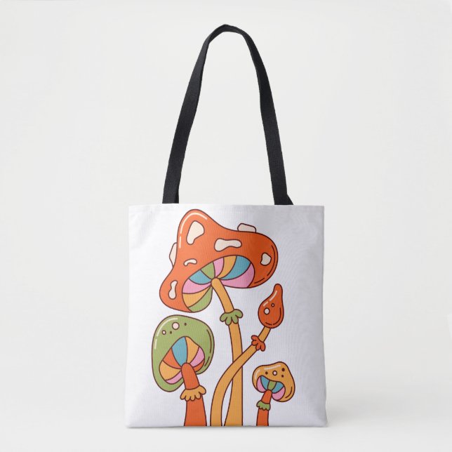 Bolsas tote de cogumelo elegantes e únicas (Frente)