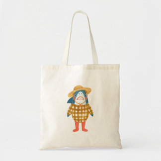 Bolsas Tote de Xadrez Rustico com Tubarão