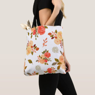 Bolsas Tote Florais em Aquarela Modernas e Elegant