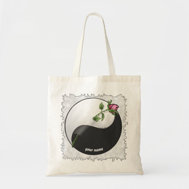 Bolsas tote Rosa Yin Yang (Frente)