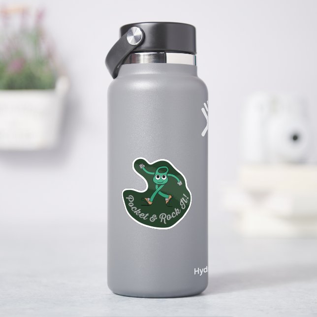 bolso e rocha, retro escalar adesivo (HidroFlask)