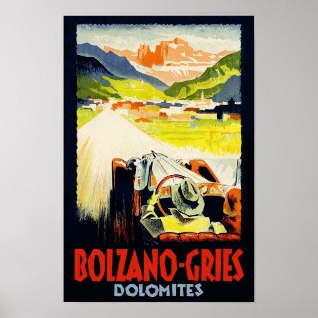 Bolzano - poster de viagens Gries. Itália (Frente)