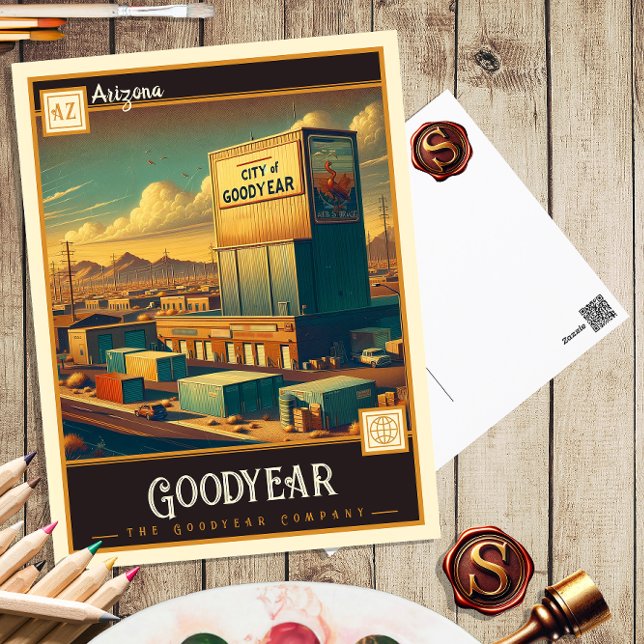 Bom ano, Arizona | Cartão postal Vintage (Criador carregado)