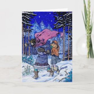 Bom cartão de Natal do rei Wenceslas