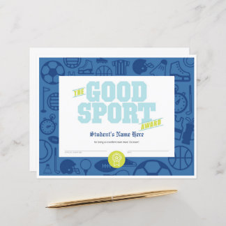 Bom certificado desportivo