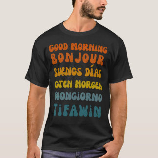 Bom Dia, A Camiseta Multilíngue Retrô