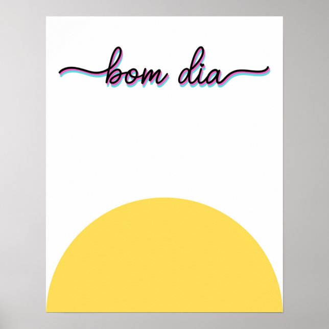 Bom Dia Arte de Impressão de Boas-Vindas (Frente)