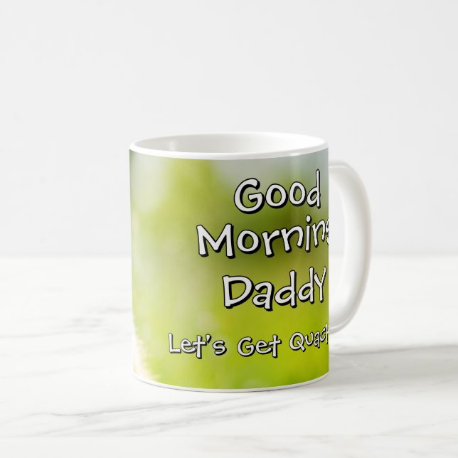 Bom Dia - Caneca de Café Personalizada Get Quackin (Frente Esquerda)