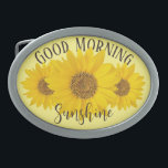Bom dia Girassol<br><div class="desc">Foto de aproximação de um girassol amarelo brilhante com texto "Bom dia, sol-sol" em marrom-escuro sobre fundo amarelo-claro. O texto pode ser editado, portanto, se você quiser, você pode substituir a palavra Sunshine por um nome ou outro texto, por exemplo.</div>