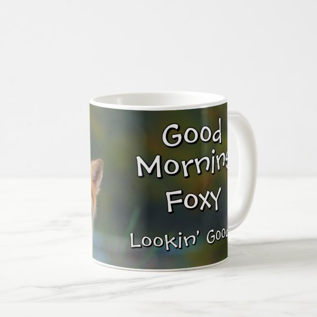 Bom Dia - Lindos! Caneca de Café Personalizada (Frente Esquerda)
