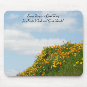 Bom Dia mousepads Palavras Gentis Boas Ações